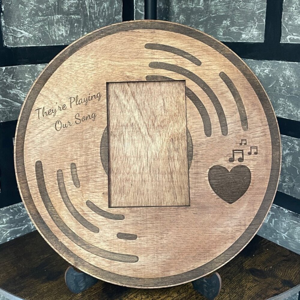 Vinyl Record Wood Picture Frame 4x6 Picture Frame